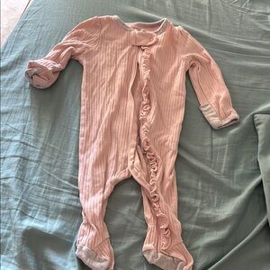 Pink Ruffled Kids One Piece